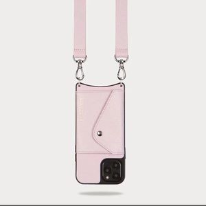 BANDOLIER Cross Body IPhone 11 Pro Phone Case with Side Slot Primrose Silver